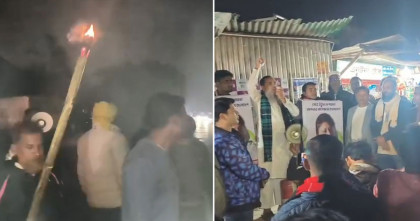 মানিকগঞ্জে মনোনয়ন বঞ্চিত বিএনপির দুই নেতার কর্মী-সমর্থকদের মহাসড়ক অবরোধ