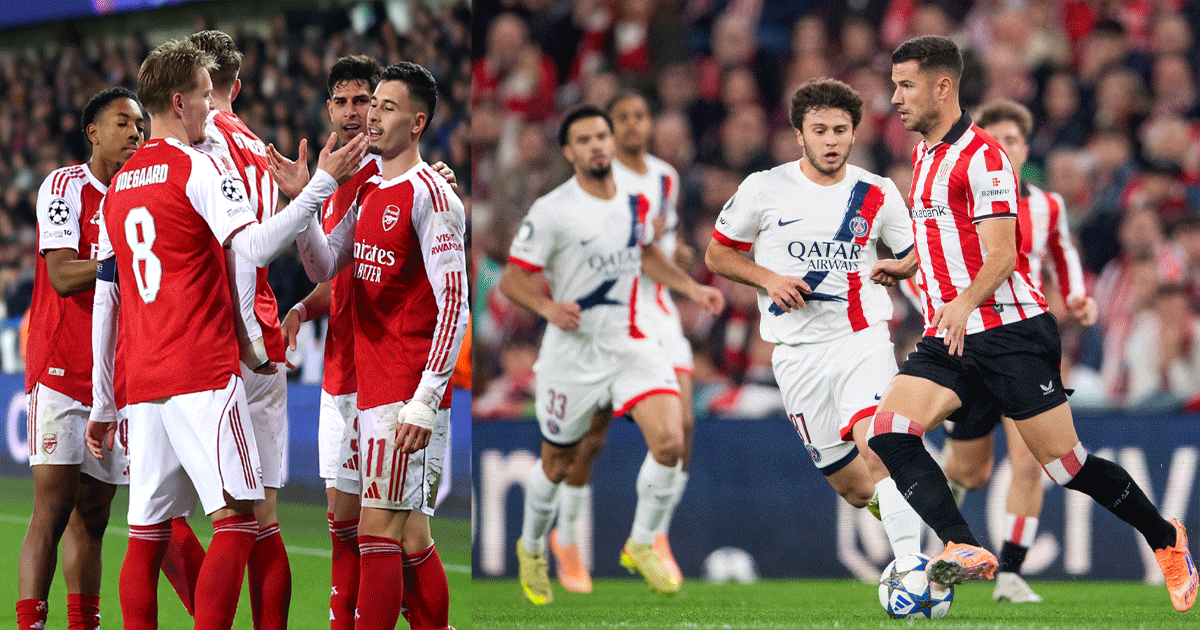 প্রতিপক্ষের মাঠে পিএসজি হোঁচট খেলেও উড়ছে আর্সেনাল