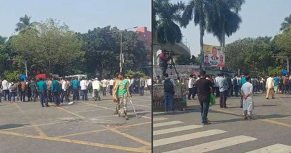 ফার্মগেট সড়ক অবরোধ তেজগাঁও কলেজ শিক্ষার্থীদের