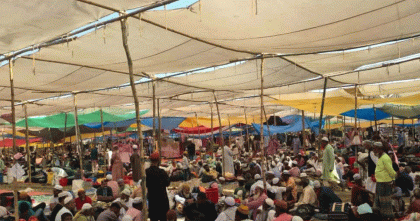 রংপুরে বিভাগীয় ইজতেমা শুরু; মুসল্লিদের ঢল