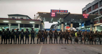 বিমানবন্দরজুড়ে ব্যাপক নিরাপত্তা