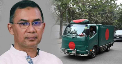 মাকে নিয়ে জানাজাস্থলে তারেক রহমান