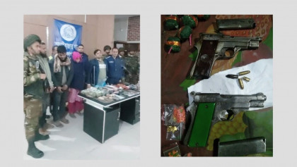 যৌথবা‌হিনীর অভিযানে আড়াইহাজারে মাদক, টাকা ও অস্ত্র উদ্ধার, গ্রেপ্তার ৪