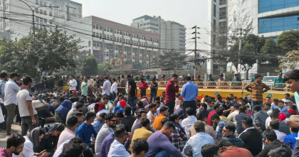 ইসির সামনে দ্বিতীয় দিনের অবস্থান কর্মসূচি শুরু করলো ছাত্রদল