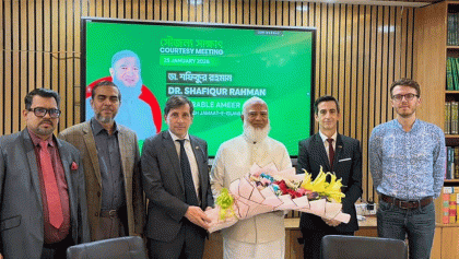 জামায়াত আমিরের সাথে  ফ্রান্সের রাষ্ট্রদূতের সাক্ষাৎ