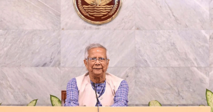 রাত ৯টা ১৫ মিনিটে জাতির উদ্দেশে প্রধান উপদেষ্টার ভাষণ