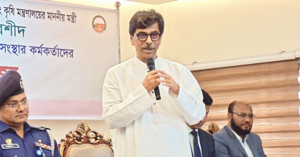 কৃষির উন্নতি হলে দেশের ৭০ ভাগ কৃষকের মেরুদণ্ড শক্ত হবে: কৃষি মন্ত্রী আমিন উর রশীদ