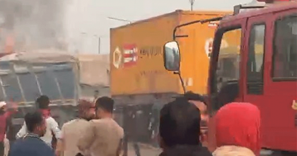 ফেনীতে দুটি মালবাহী ট্রাকের সংঘর্ষ, আহত ১