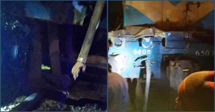 ট্রেনের ধাক্কায় চূর্ণবিচূর্ণ ট্রাক ছিটকে পড়লো ঘরের ওপর, শিশুসহ আহত ২