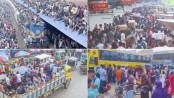 ঈদযাত্রায় বাস-ট্রেন-লঞ্চে যাত্রীচাপ, ভোগান্তিতে ঘরমুখো মানুষ