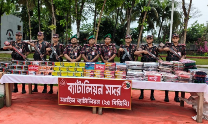 সরাইলে সাড়ে ৯ কোটি টাকার ভারতীয় চোরাই পণ্য উদ্ধার