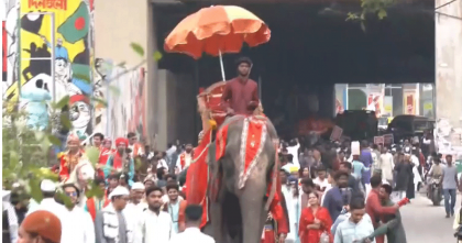 ঈদুল ফিতর উপলক্ষে রাজধানীতে বর্ণাঢ্য আনন্দ মিছিল