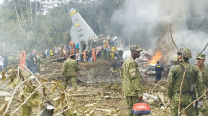কলম্বিয়ায় সামরিক বিমান বিধ্বস্ত, ৩৪ জন নিহত