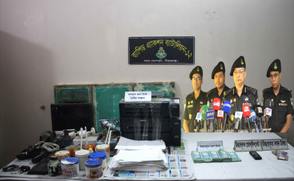 সিরাজগঞ্জ-ও রংপুরে র‌্যাবের অভিযানে জাল নোট ও সরঞ্জামসহ গ্রেফতার ১