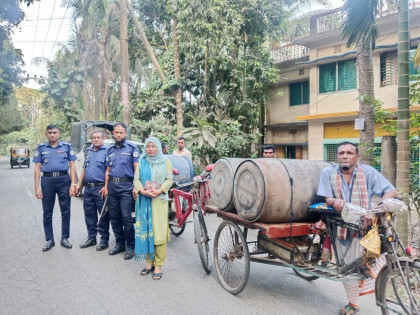 বাড়ীতে মজুদকৃত ৫৮০ লিটার ডিজেল জব্দ, ব্যবসায়ীকে জরিমানা  