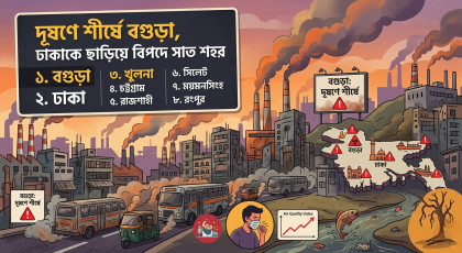 দূষণে শীর্ষে বগুড়া, ঢাকাকে ছাড়িয়ে বিপদে সাত শহর