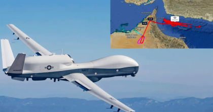 হরমুজ প্রণালিতে ২৪ কোটি ডলারের মার্কিন ড্রোন বিধ্বস্ত