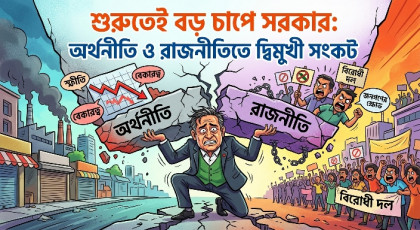 শুরুতেই বড় চাপে সরকার: অর্থনীতি ও রাজনীতিতে দ্বিমুখী সংকট

