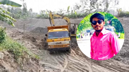 সিরাজগঞ্জে তিন ফসলি জমির টপসয়েল কাটার অভিযোগে ছাত্রদল নেতার বিরুদ্ধে