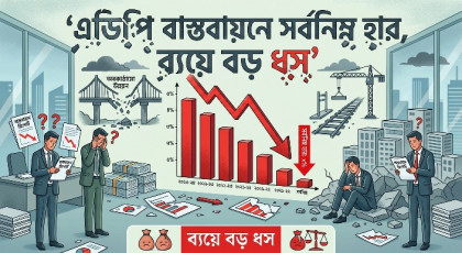 এডিপি বাস্তবায়নে সর্বনিম্ন হার, ব্যয়ে বড় ধস