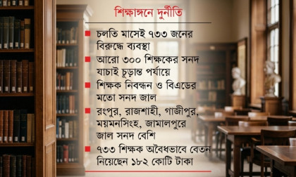 জাল সনদে নিয়োগ: ৭৩৩ শিক্ষক-কর্মচারীর বিরুদ্ধে ব্যবস্থা, চাকরি হারিয়েছেন ৪৭১ জন