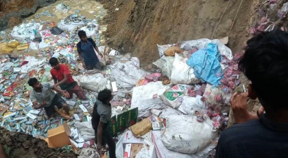 আখাউড়ায় তিন থেকে চার কোটি টাকার ভারতীয় পণ্য ধ্বংস