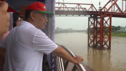 সিলেটে সাড়ে সাত হাজার কোটি টাকার বন্যা নিয়ন্ত্রণ প্রকল্পের ভিত্তিপ্রস্তর স্থাপন