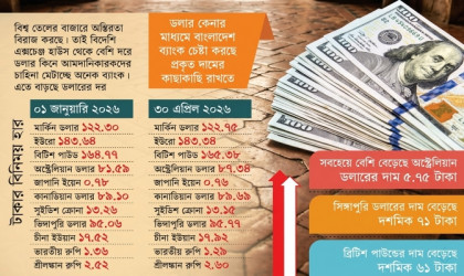 ডলারের সঙ্গে অন্য মুদ্রার দামও বেড়েছে