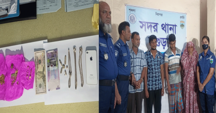 বগুড়ায় চুরির ঘটনায় ভাই-বোনসহ আটক চার