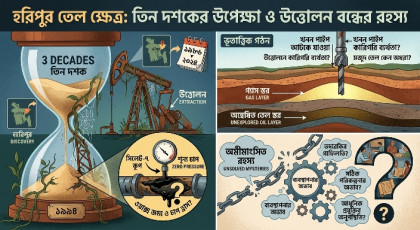 তিন দশক ধরে উপেক্ষিত হরিপুর তেল ক্ষেত্র, রহস্য রয়ে গেছে উত্তোলন বন্ধের কারণ