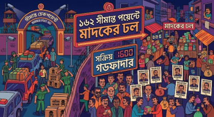 ১৬২ সীমান্ত পয়েন্টে মাদকের ঢল, সক্রিয় ১৬০০ গডফাদার

