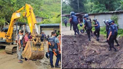 জঙ্গল সলিমপুরে বুলডোজার চালিয়ে র‍্যাব ক্যাম্প গুঁড়িয়ে দিলো সন্ত্রাসীরা