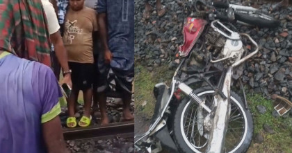 চুয়াডাঙ্গায় ট্রেনের সঙ্গে মোটরসাইকেলের ধাক্কায় দুই আরোহী নিহত, আহত এক  