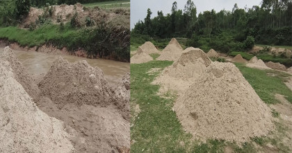 গারো পাহাড়ে থামছে না অবৈধ বালু-পাথর উত্তোলন, হুমকির মুখে পরিবেশ