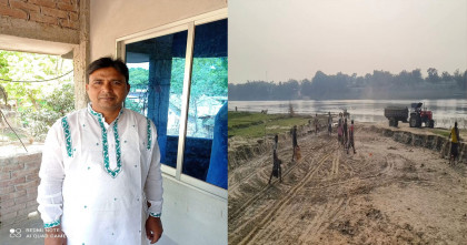 মহানন্দার মাটি আমার বাপ দাদার, দাবি ইউপি চেয়ারম্যানের