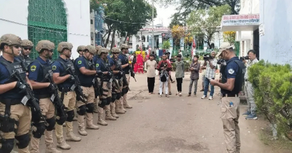 তাজিয়া মিছিল উপলক্ষে হোসেনি দালান এলাকায় কড়া নিরাপত্তা