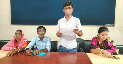 যশোরে বসতভিটা থেকে উচ্ছেদের অভিযোগ, সংবাদ সম্মেলনে ন্যায়বিচার দাবি