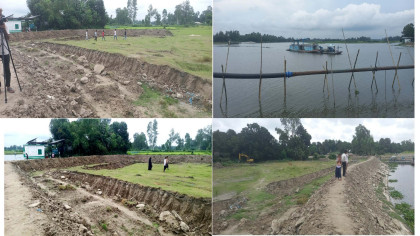 সিরাজগঞ্জে আদালতের নির্দেশ অমান্য করে জমি দখল