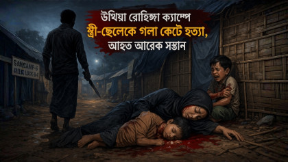 উখিয়া রোহিঙ্গা ক্যাম্পে স্ত্রী-ছেলেকে গলা কেটে হত্যা, আহত আরেক সন্তান