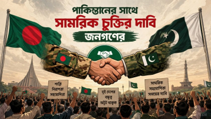 পাকিস্তানের সাথে সামরিক চুক্তির দাবি জনগণের