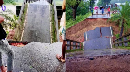 পাহাড়ি ঢলে সেতু ধস, রাঙ্গামাটি-বান্দরবান সড়ক যোগাযোগ বিচ্ছিন্ন