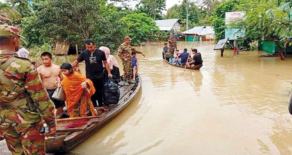 বন্যা ও পাহাড় ধসে মৃত্যু ৪৪, ক্ষতিগ্রস্ত ১০ লাখের বেশি