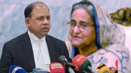 হাসিনার সরাসরি আত্মসমর্পণের সুযোগ নেই: চিফ প্রসিকিউটর