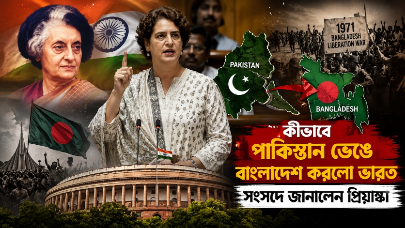 কীভাবে পাকিস্তান ভেঙে বাংলাদেশ করলো ভারত; সংসদে জানালেন প্রিয়াঙ্কা