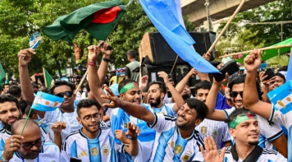 দূরত্ব ১৬ হাজার কিমি, তবু বিশ্বকাপে বাংলাদেশ যেন আরেক আর্জেন্টিনা