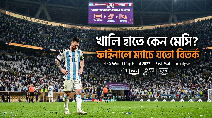 খালি হাতে কেন মেসি? ফাইনালে ম্যাচে যতো বিতর্ক