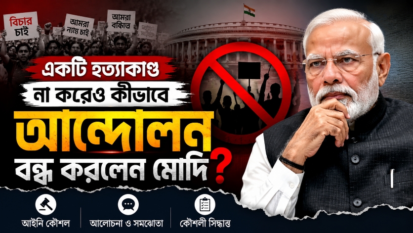 হত্যা ছাড়াই আন্দোলন সামলাল মোদি সরকার