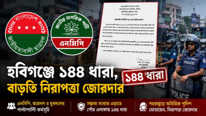 হবিগঞ্জে ১৪৪ ধারা, বাড়তি নিরাপত্তা জোরদার