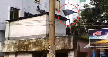 শোকের মাস উপলক্ষে শাজাহানপুরে নিষিদ্ধ ঘোষিত আওয়ামী লীগের কার্যালয়ে কালো পতাকা