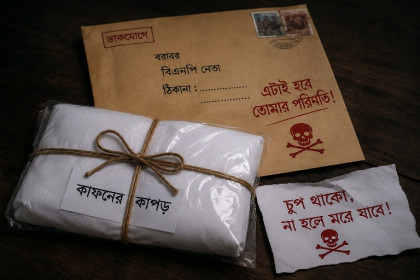 ডাকযোগে কাফনের কাপড় পাঠিয়ে বিএনপি নেতাকে হত্যার হুমকি